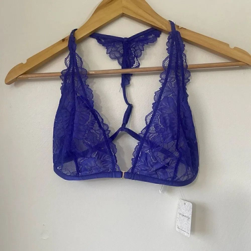 Free people Avery lace bralette purple new